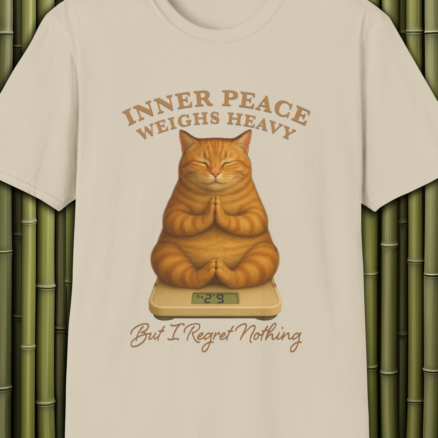 Inner Peace Weighs Heavy Cat T-Shirt