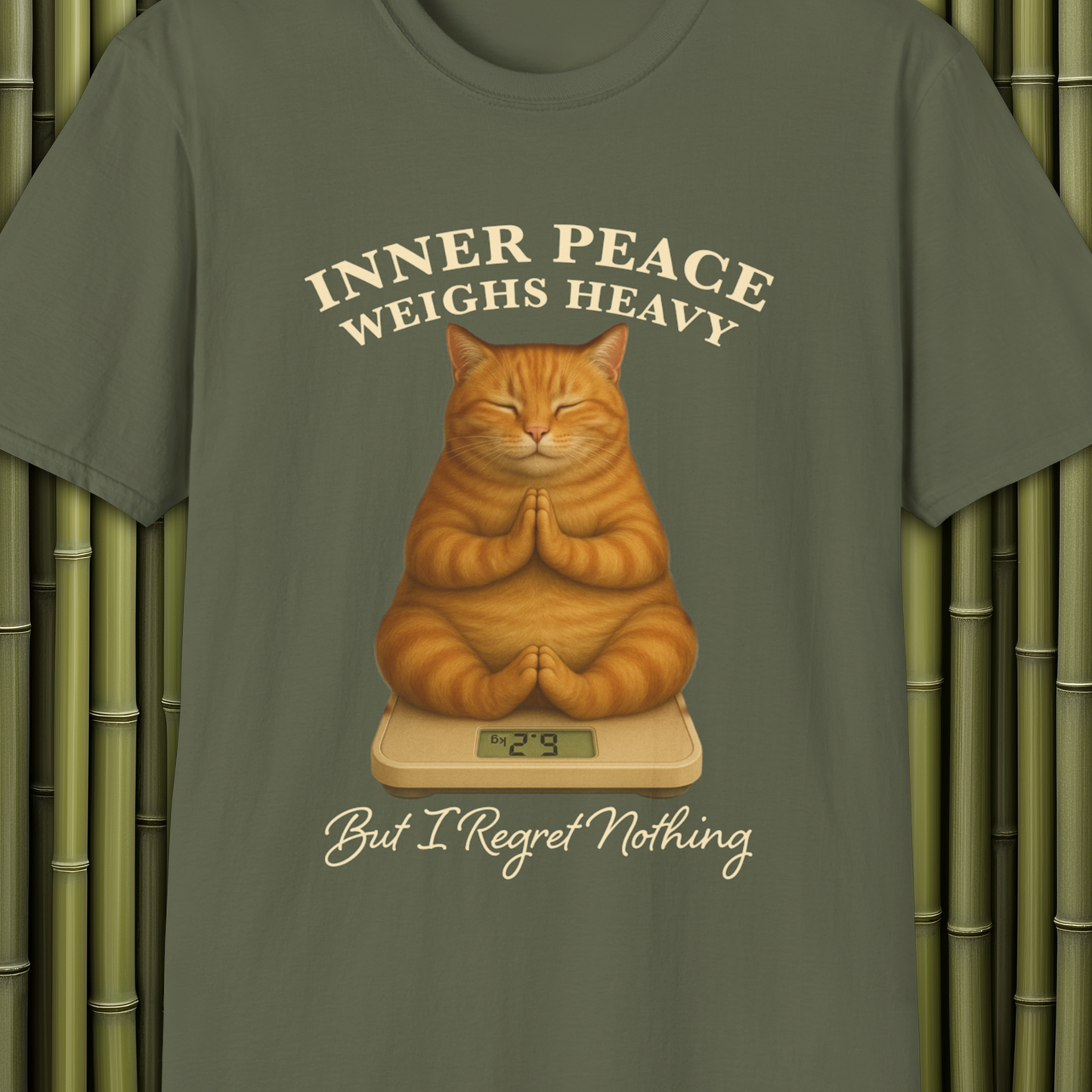 Inner Peace Weighs Heavy Cat T-Shirt