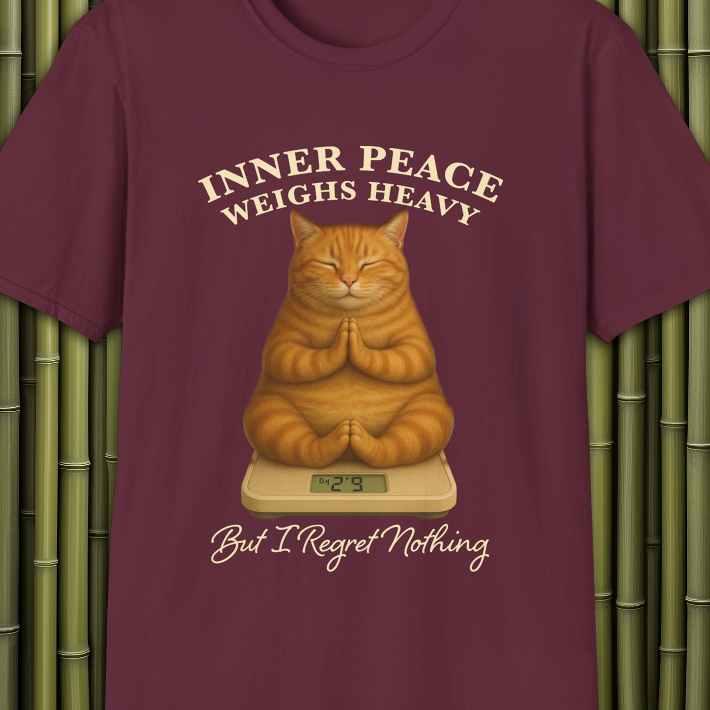 Inner Peace Weighs Heavy Cat T-Shirt