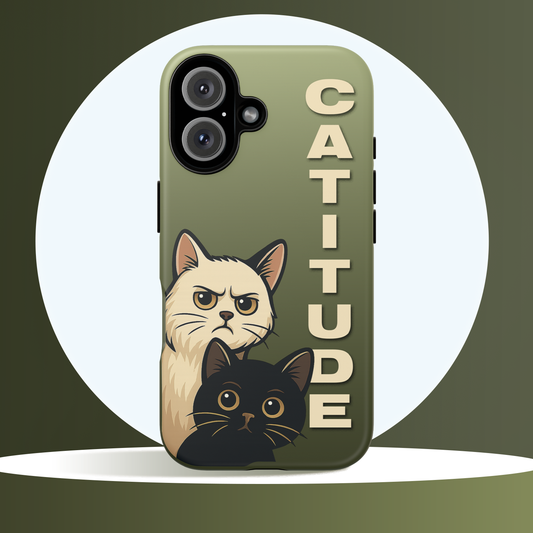 Catitude Angry Cat & Kitten Phone Case