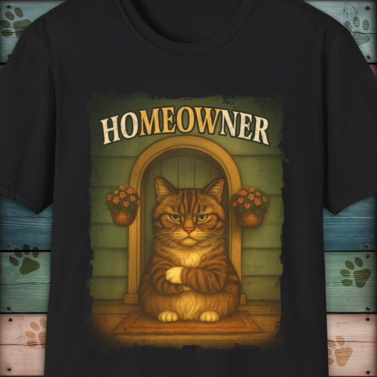 Grumpy Cat "HOMEOWNER" T-Shirt – Funny Tabby Cat Attitude Tee
