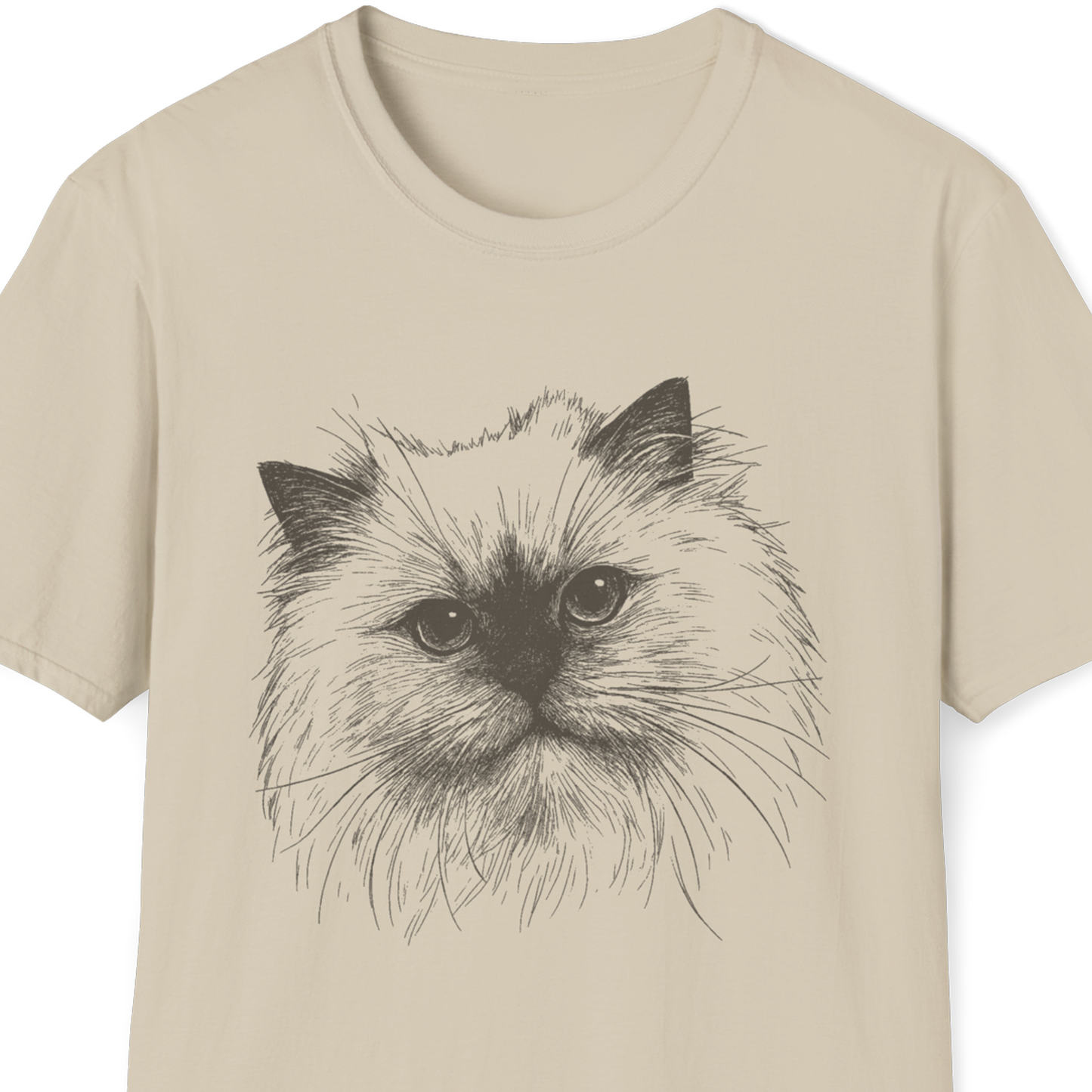 Ragdoll Cat Breed Illustration T-Shirt – Premium Cotton