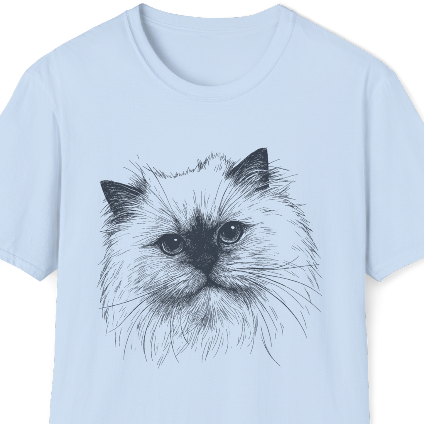 Ragdoll Cat Breed Illustration T-Shirt – Premium Cotton
