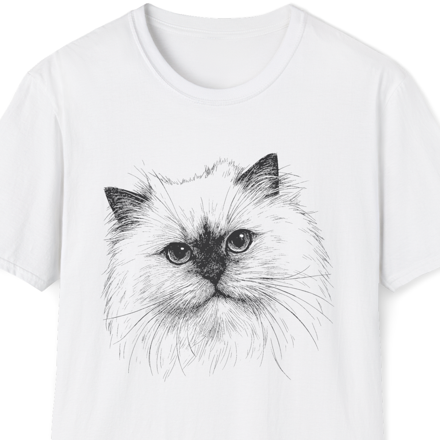 Ragdoll Cat Breed Illustration T-Shirt – Premium Cotton
