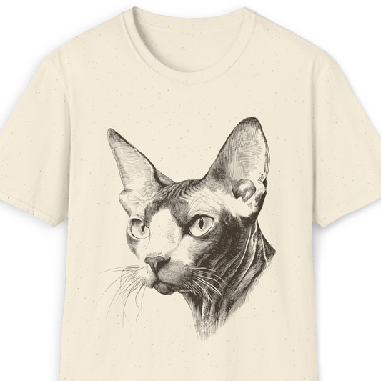 Sphynx Cat Breed Illustration T-Shirt – Premium Cotton