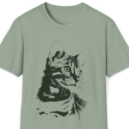 Bengal Cat Breed Illustration T-Shirt – Premium Cotton