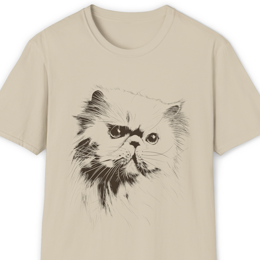 Persian Cat Breed Illustration T-Shirt – Premium Cotton