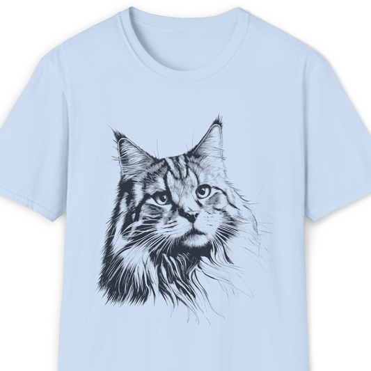 Siberian Cat Breed Illustration T-Shirt – Premium Cotton