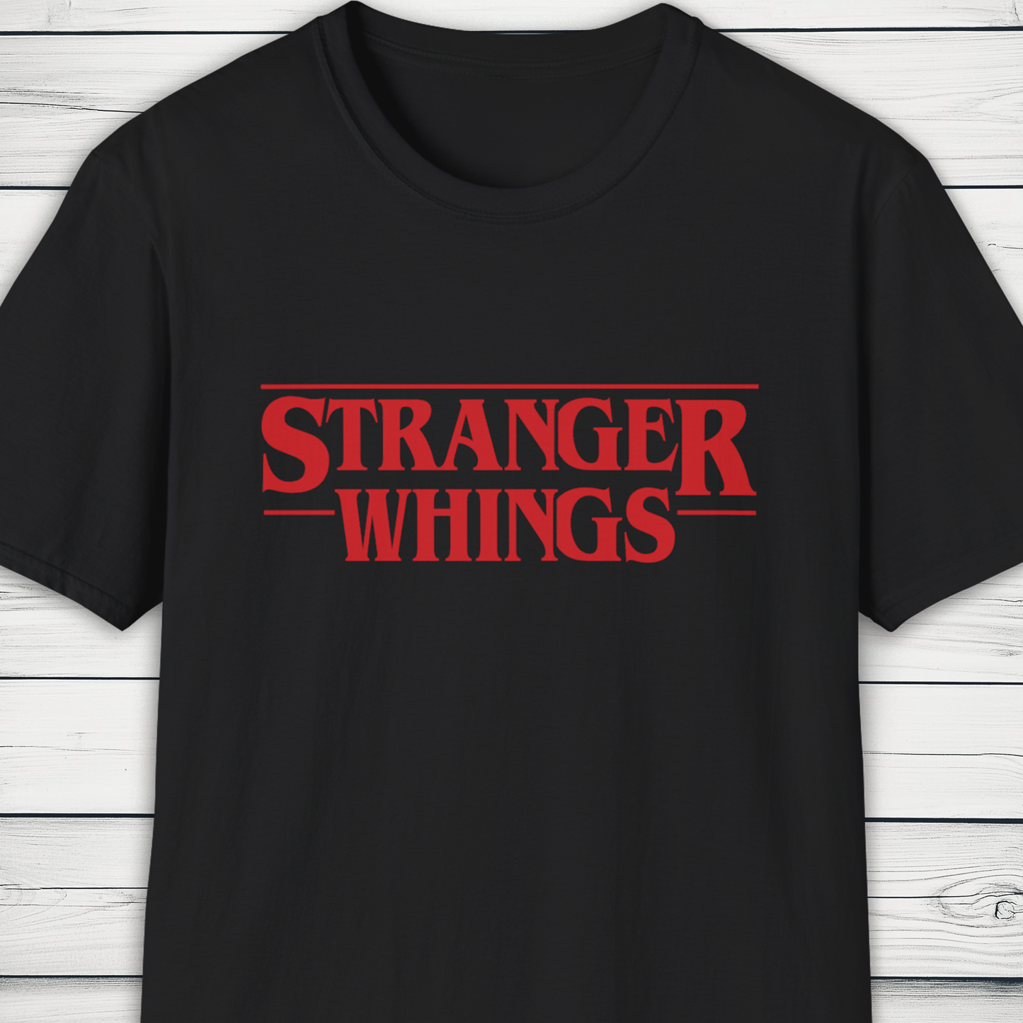 Stranger Whings T-Shirt Funny Parody Retro Horror Style Tee