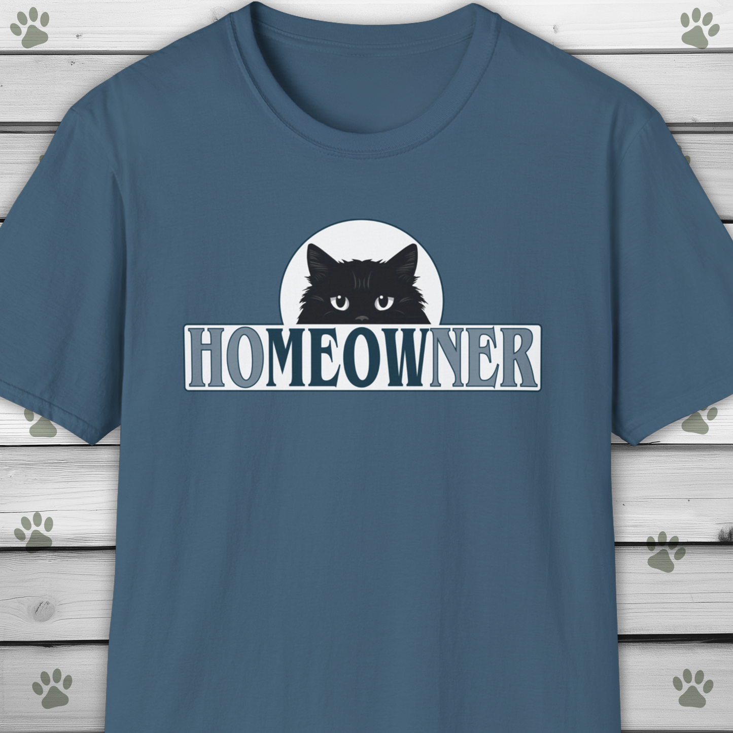 Funny Cat Pun T-Shirt Homeowner Ho-meow-ner Meow Shirt