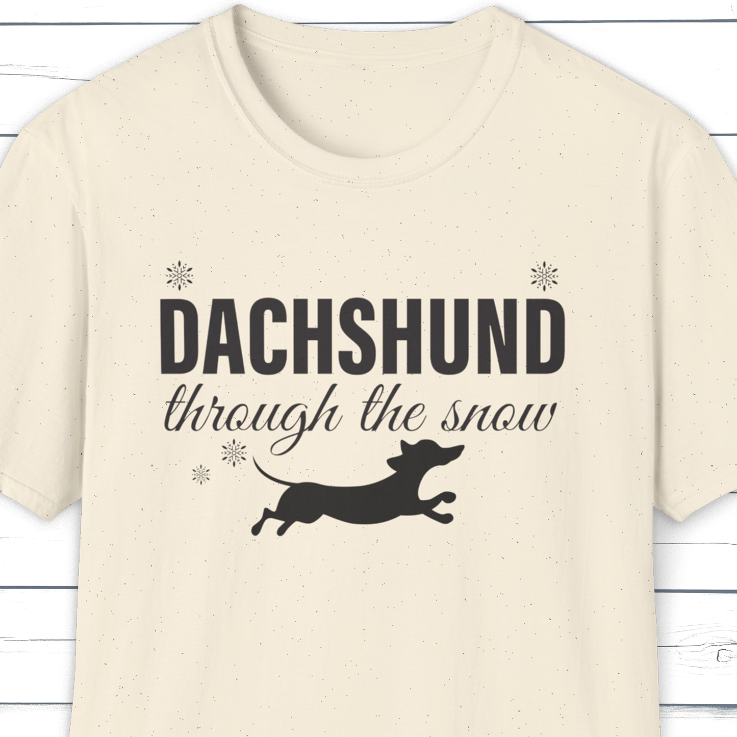 Christmas Dachshund T-Shirt – Dachshund Through the Snow Pun Tee
