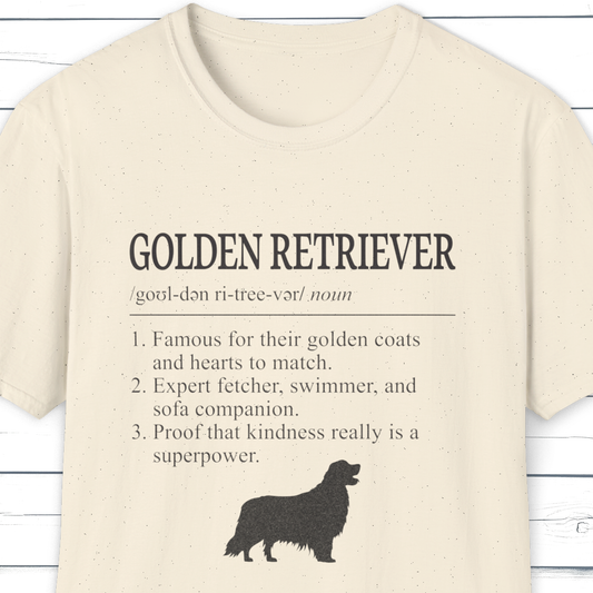Golden Retriever Definition T-Shirt Dictionary Dogs Collection