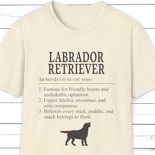 Labrador Retriever Definition T-Shirt Dictionary Dogs Collection