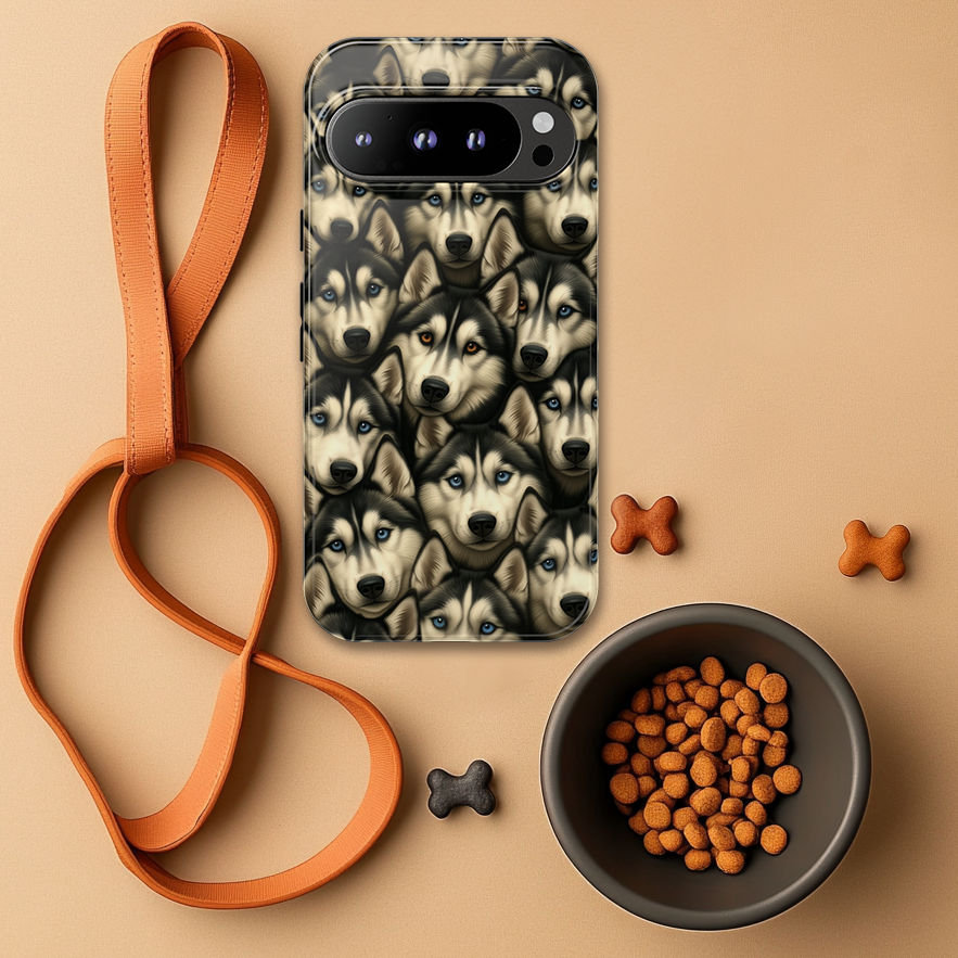 Siberian Husky Phone Case – Striking Blue-Eyed Dog Design