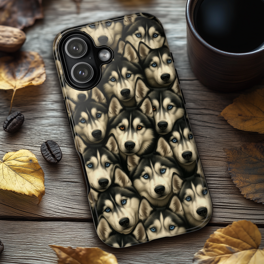 Siberian Husky Phone Case – Striking Blue-Eyed Dog Design
