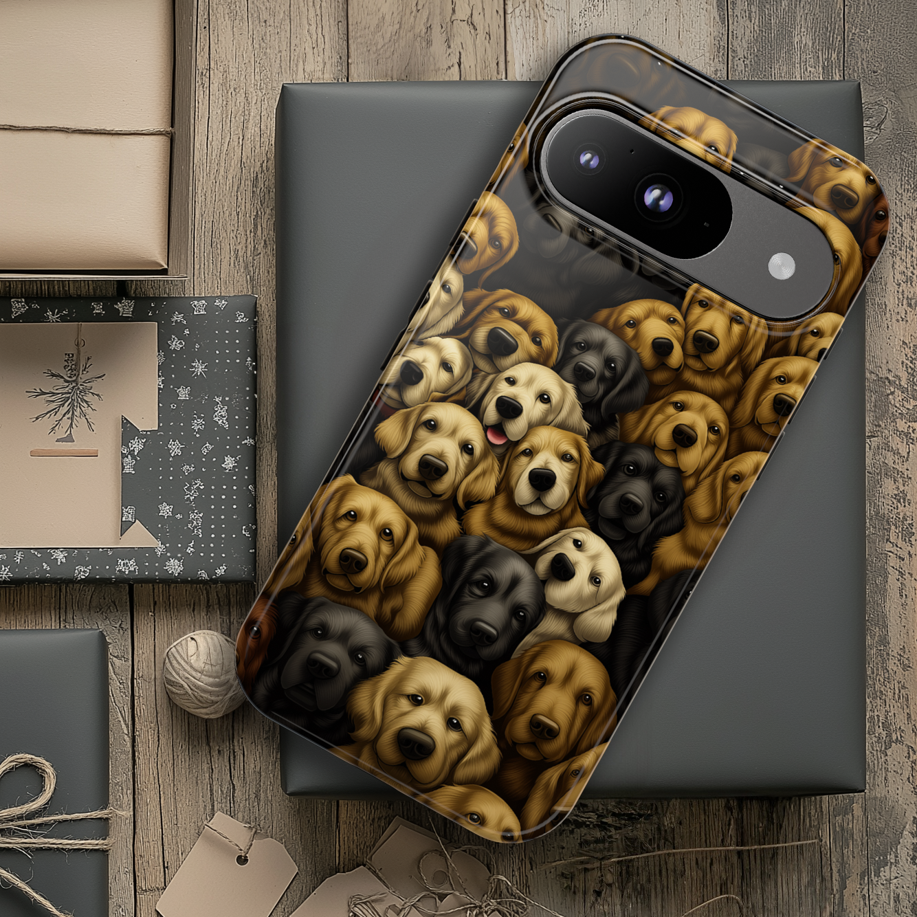 Retriever Pack Phone Case - Golden & Labrador Dog Lover Gift