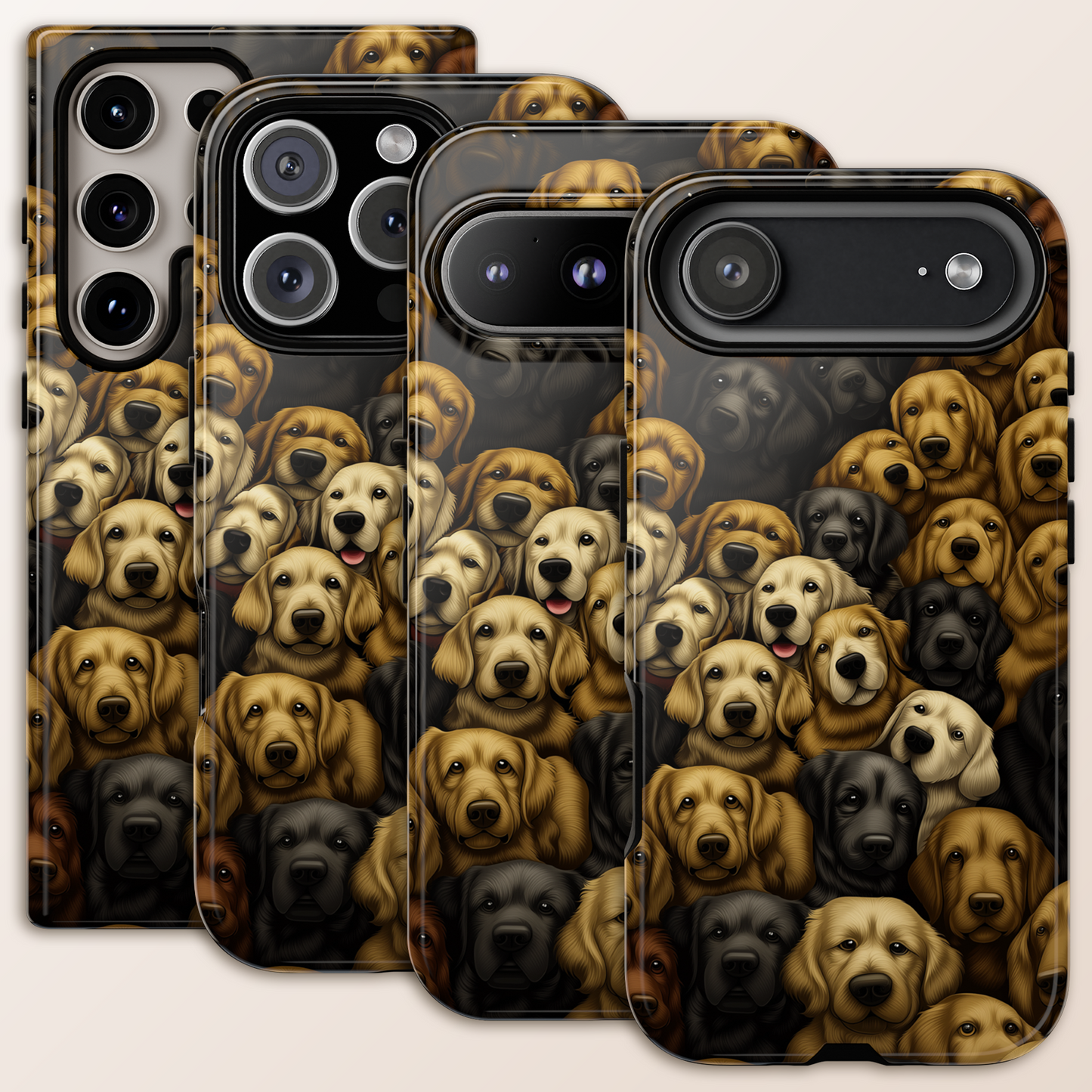 Retriever Pack Phone Case - Golden & Labrador Dog Lover Gift