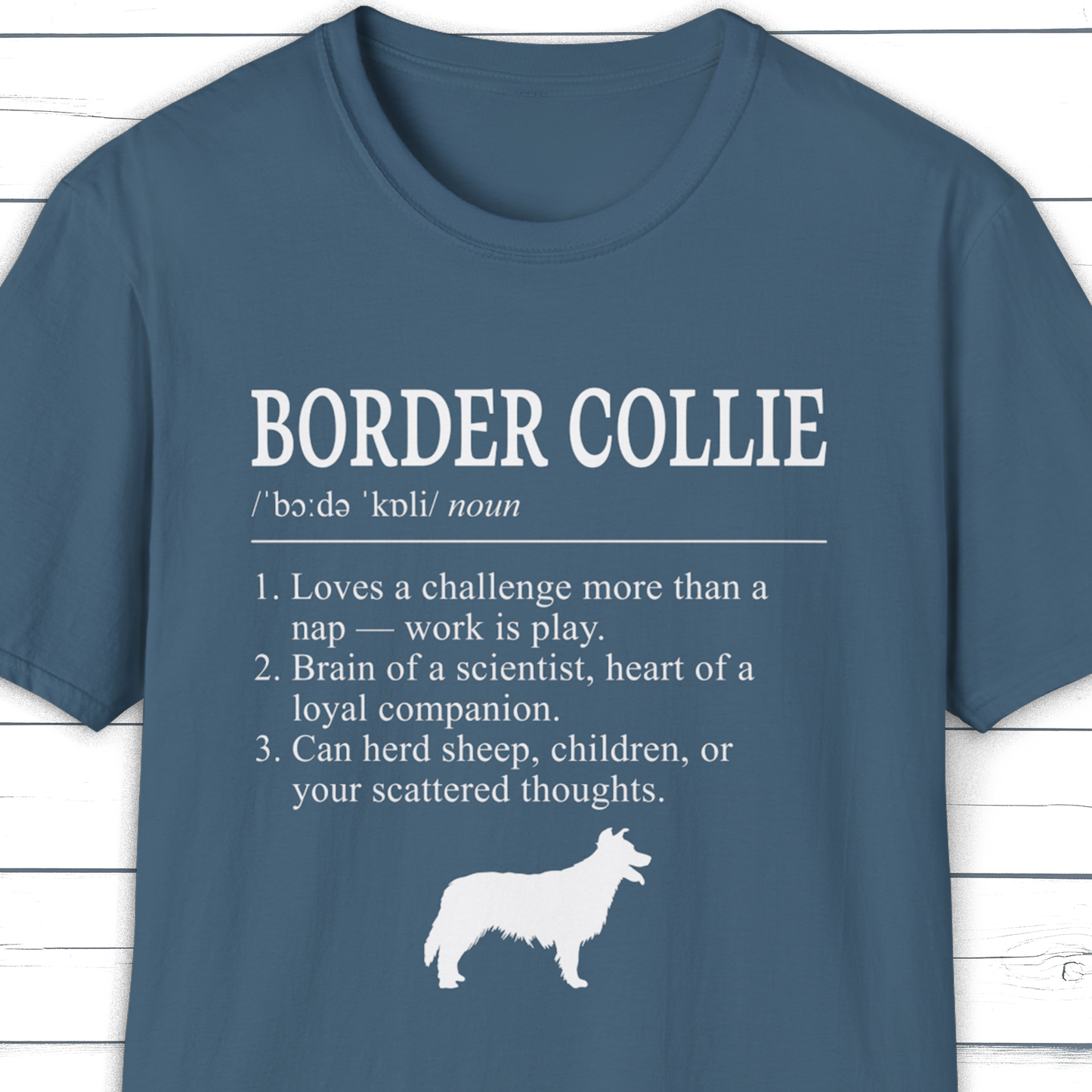 Border Collie Definition T-Shirt Dictionary Dogs Collection