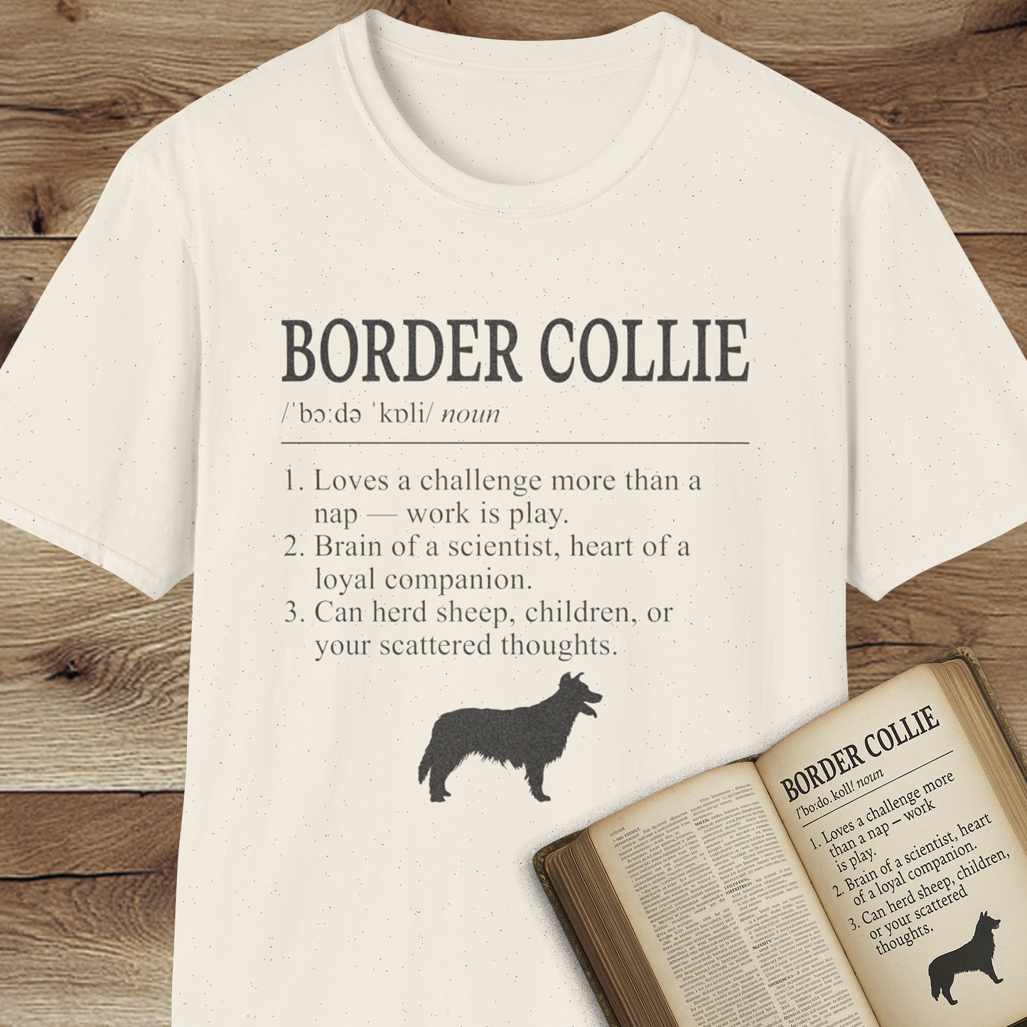 Border Collie Definition T-Shirt Dictionary Dogs Collection