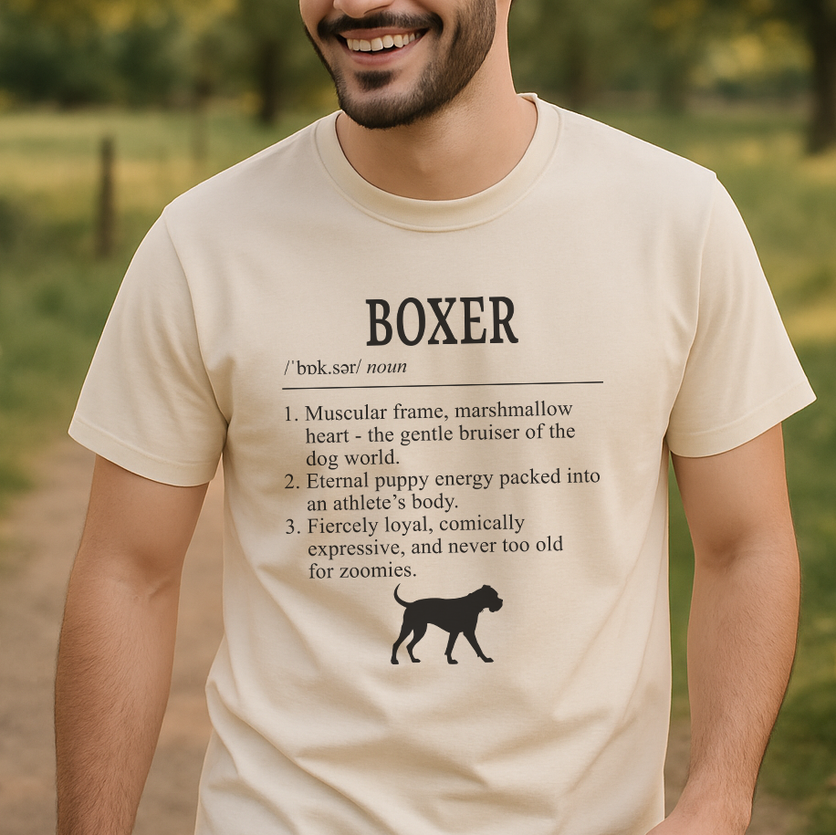 Boxer Definition T-Shirt Dictionary Dogs Collection