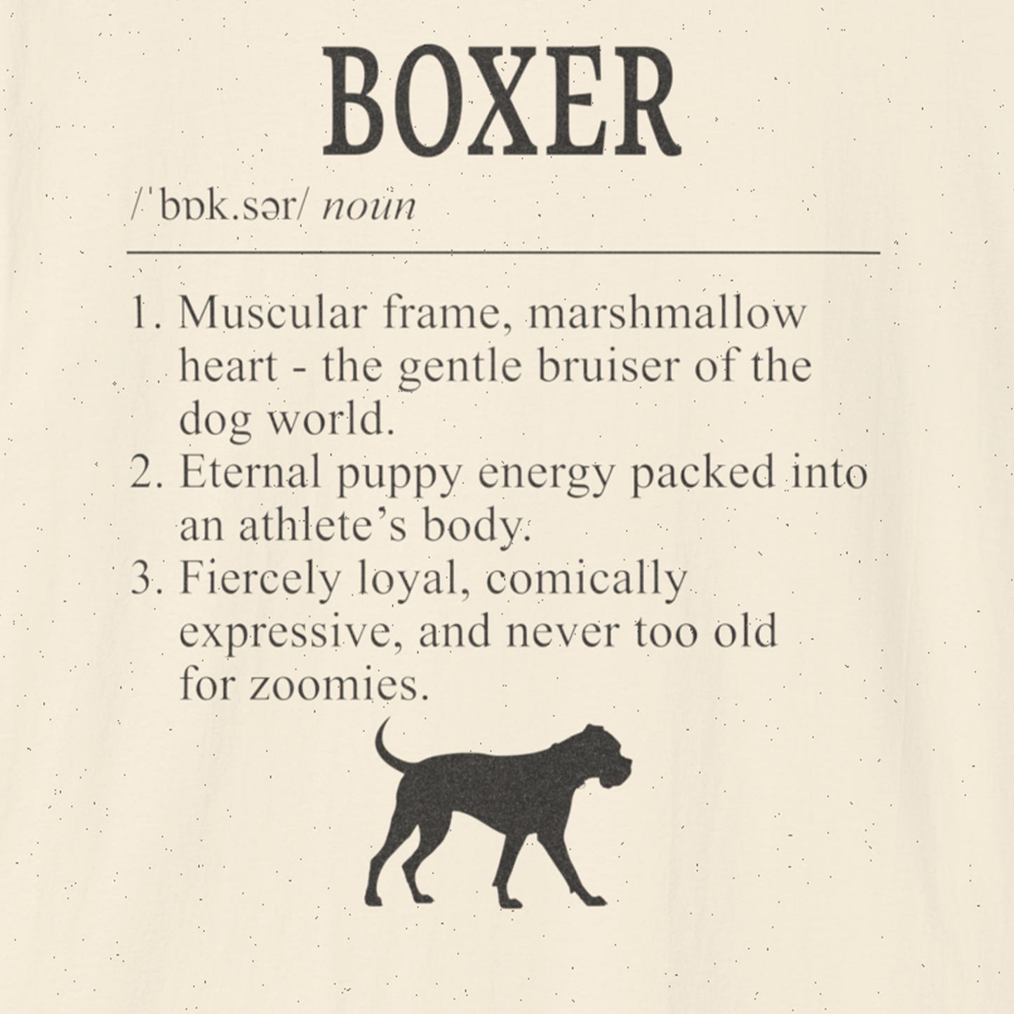 Boxer Definition T-Shirt Dictionary Dogs Collection