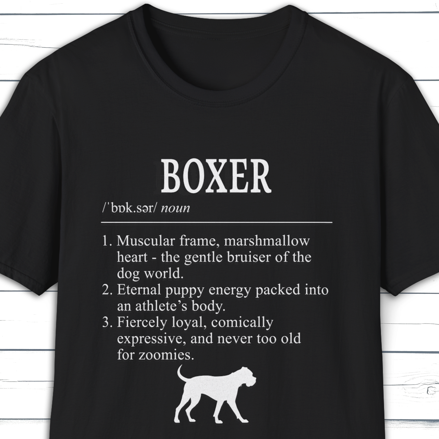 Boxer Definition T-Shirt Dictionary Dogs Collection