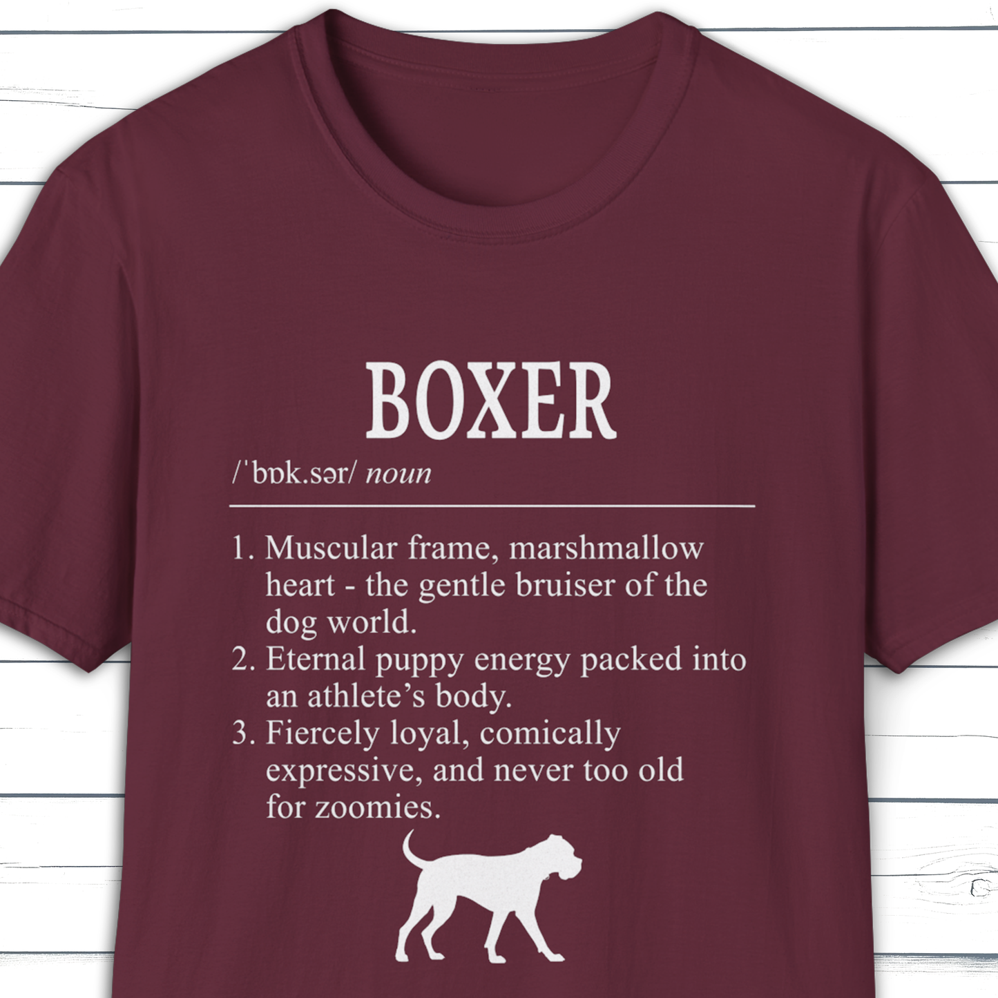 Boxer Definition T-Shirt Dictionary Dogs Collection