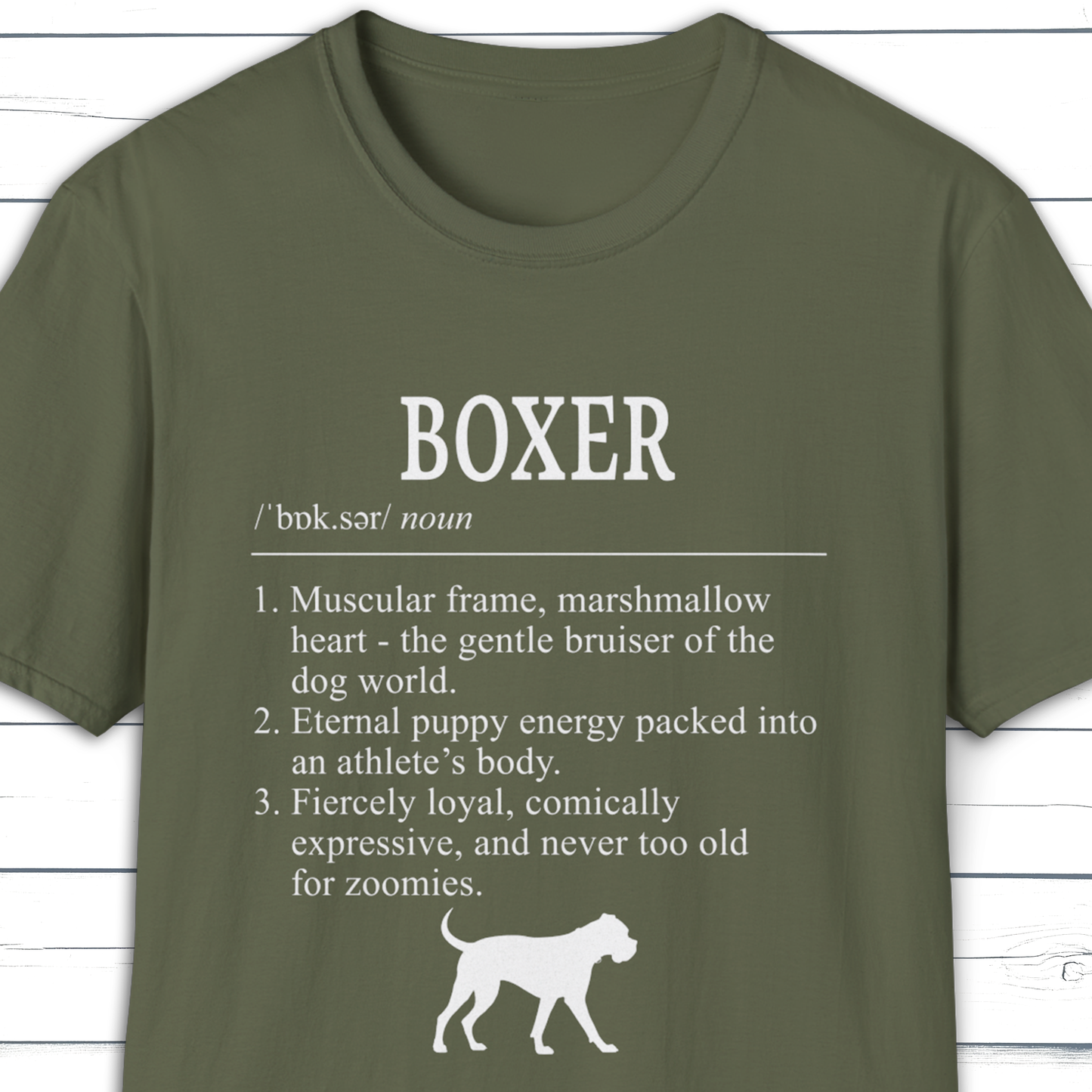 Boxer Definition T-Shirt Dictionary Dogs Collection