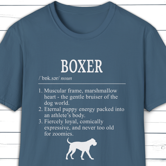Boxer Definition T-Shirt Dictionary Dogs Collection