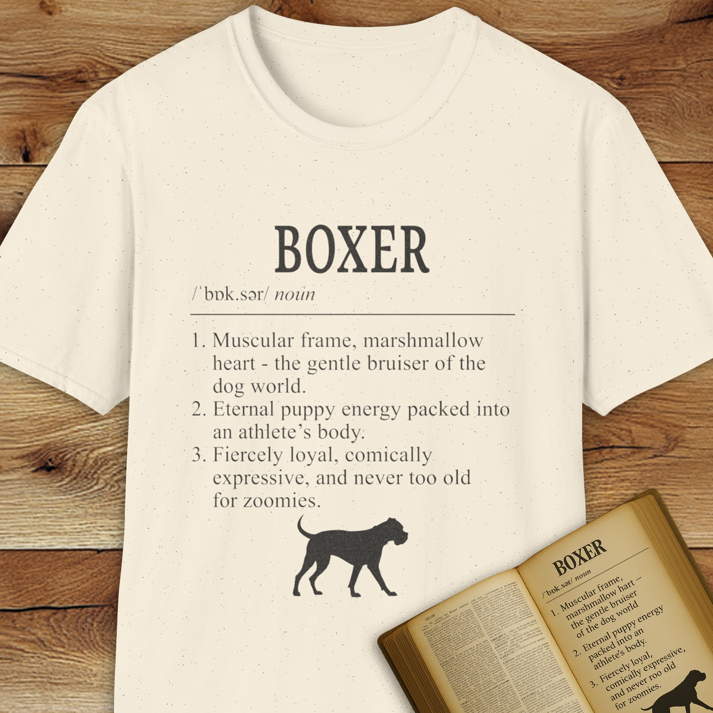 Boxer Definition T-Shirt Dictionary Dogs Collection