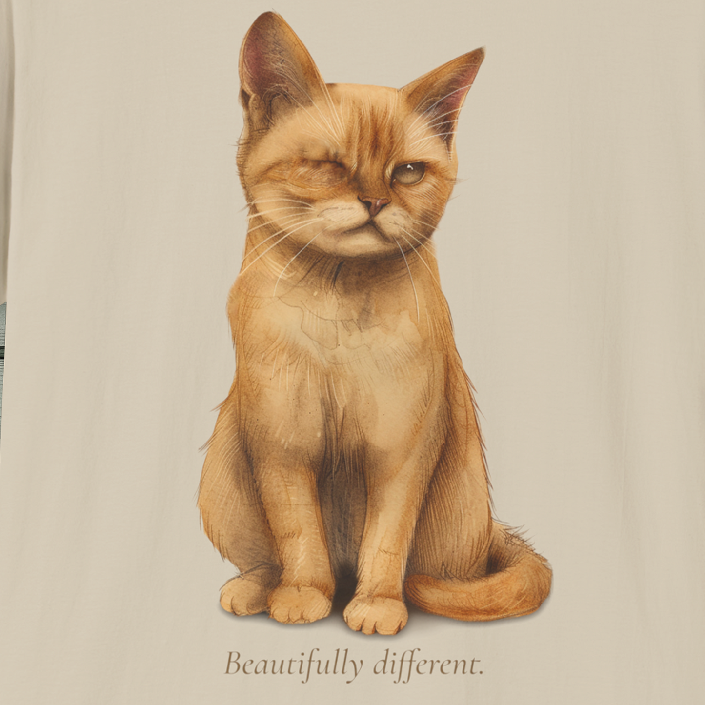 Beautifully Different – One-Eyed Rescue Cat Tee
