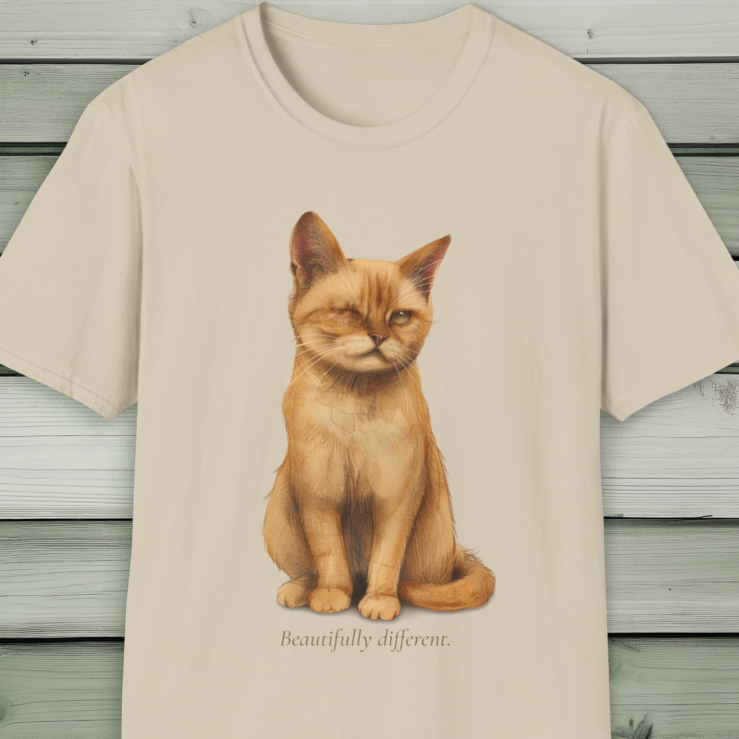 Beautifully Different – One-Eyed Rescue Cat Tee