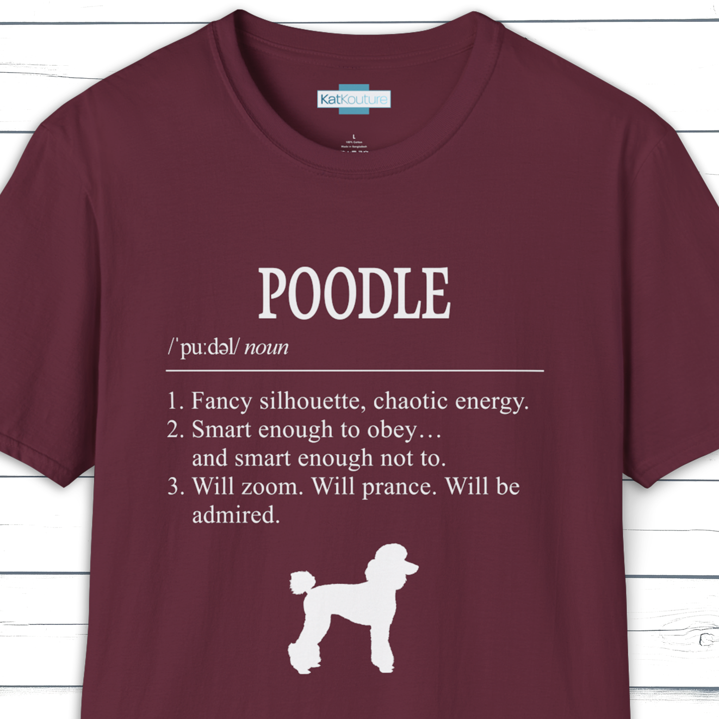 Poodle Definition T-Shirt Dictionary Dogs Collection