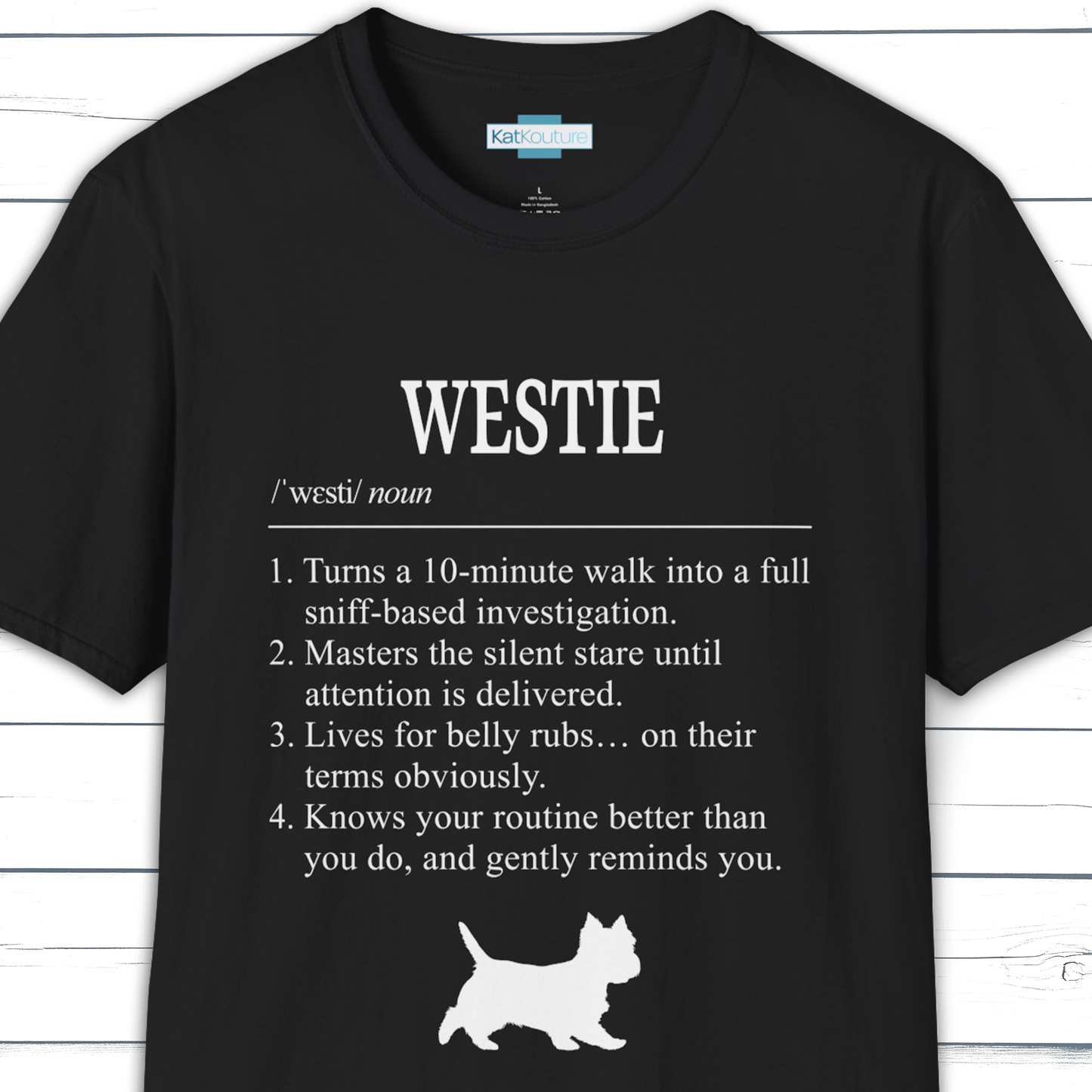 Westie Definition T-Shirt Dictionary Dogs Collection