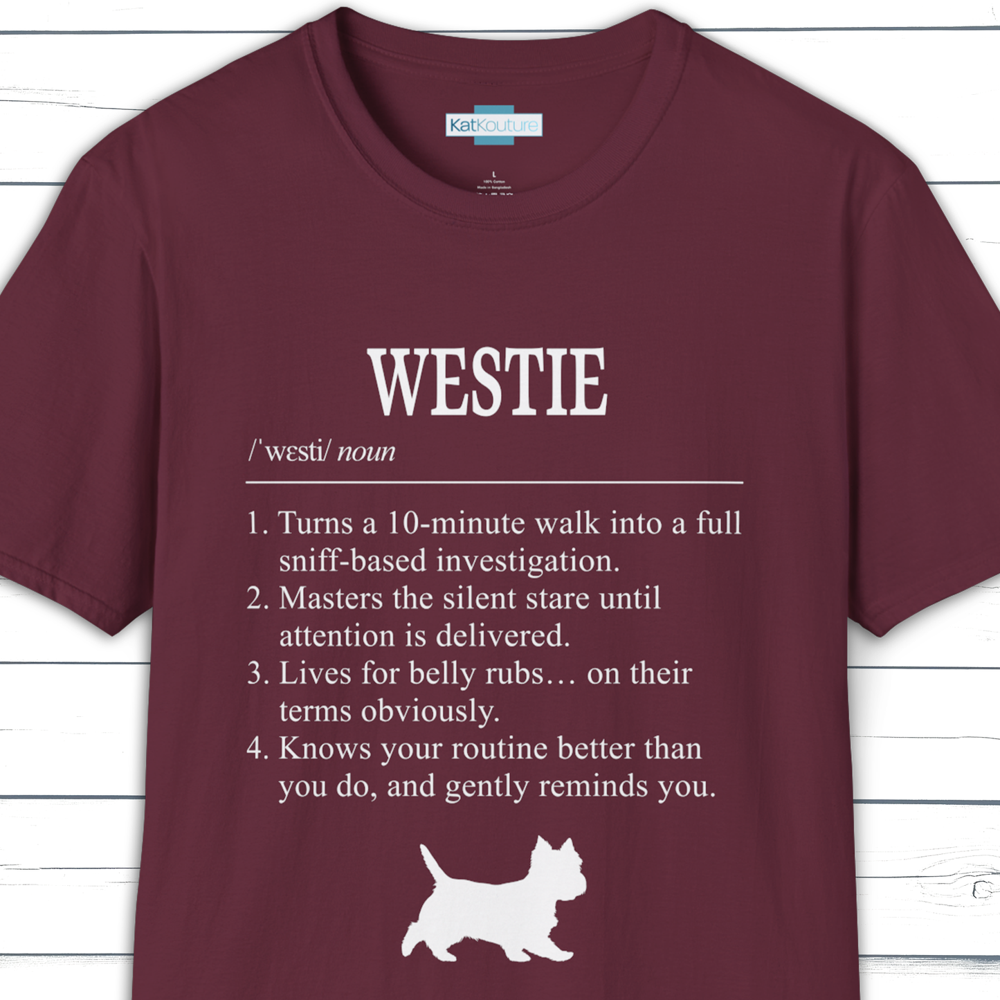 Westie Definition T-Shirt Dictionary Dogs Collection