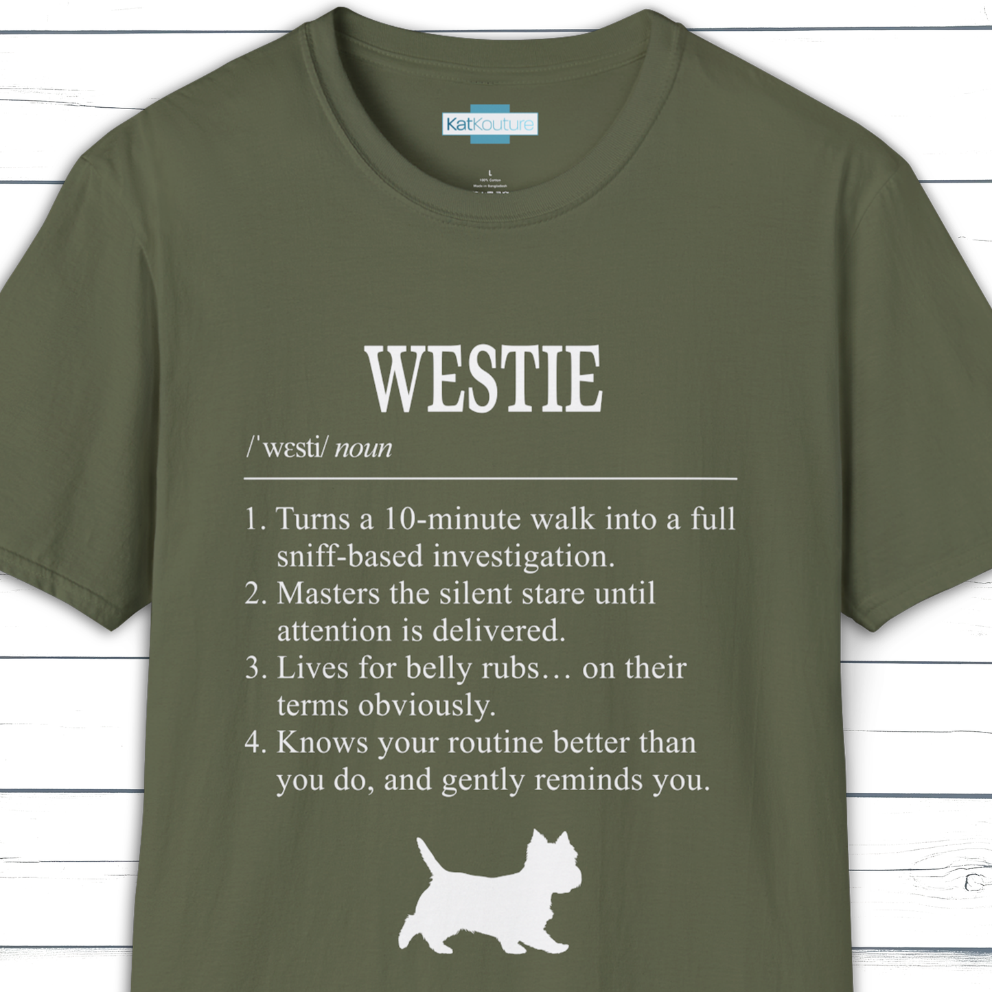 Westie Definition T-Shirt Dictionary Dogs Collection