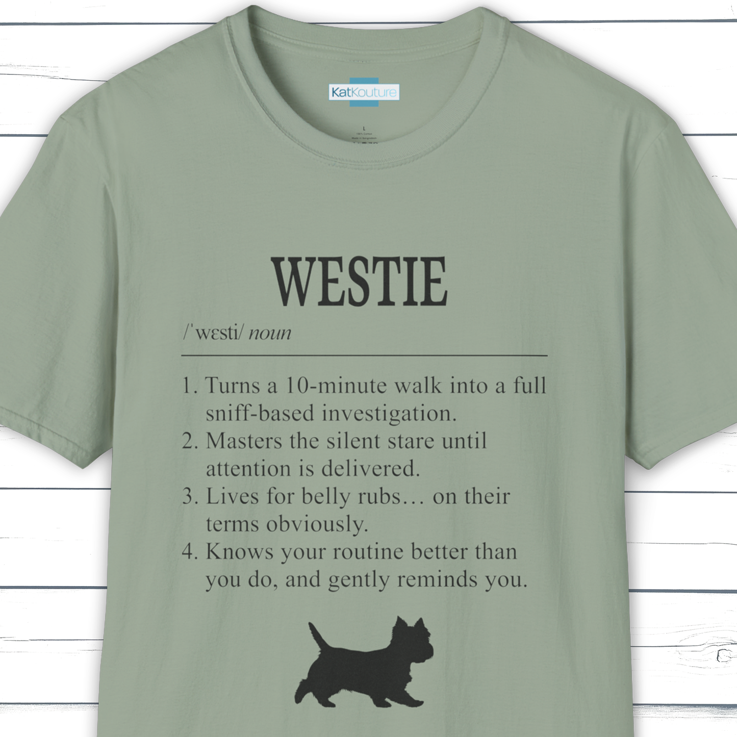 Westie Definition T-Shirt Dictionary Dogs Collection