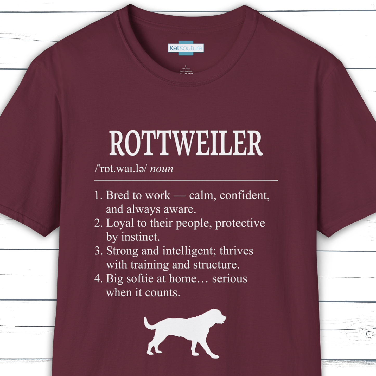 Rottweiler Definition T-Shirt Dictionary Dogs Collection