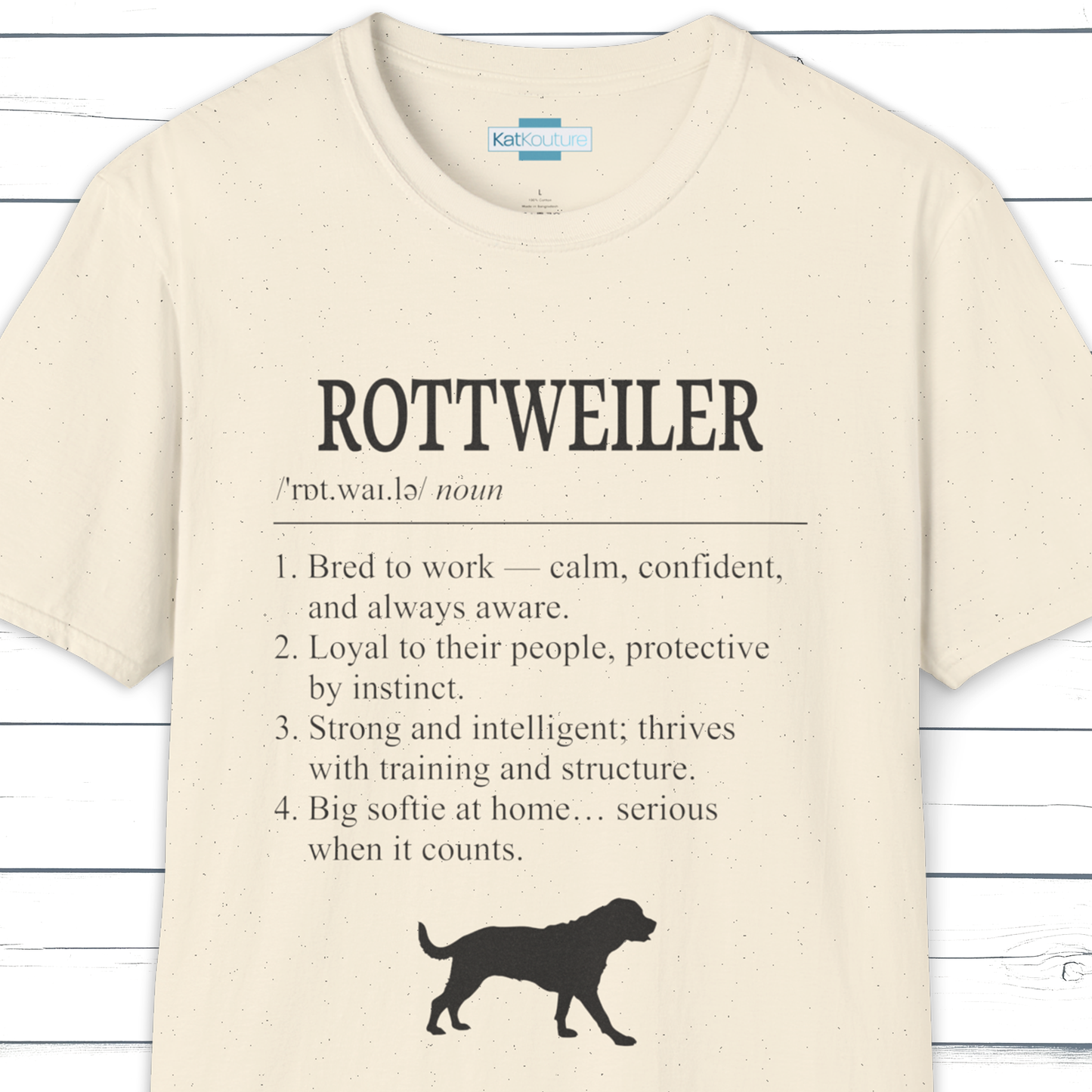 Rottweiler Definition T-Shirt Dictionary Dogs Collection