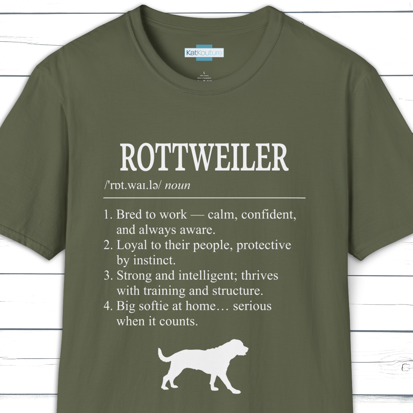 Rottweiler Definition T-Shirt Dictionary Dogs Collection