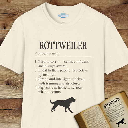Rottweiler Definition T-Shirt Dictionary Dogs Collection
