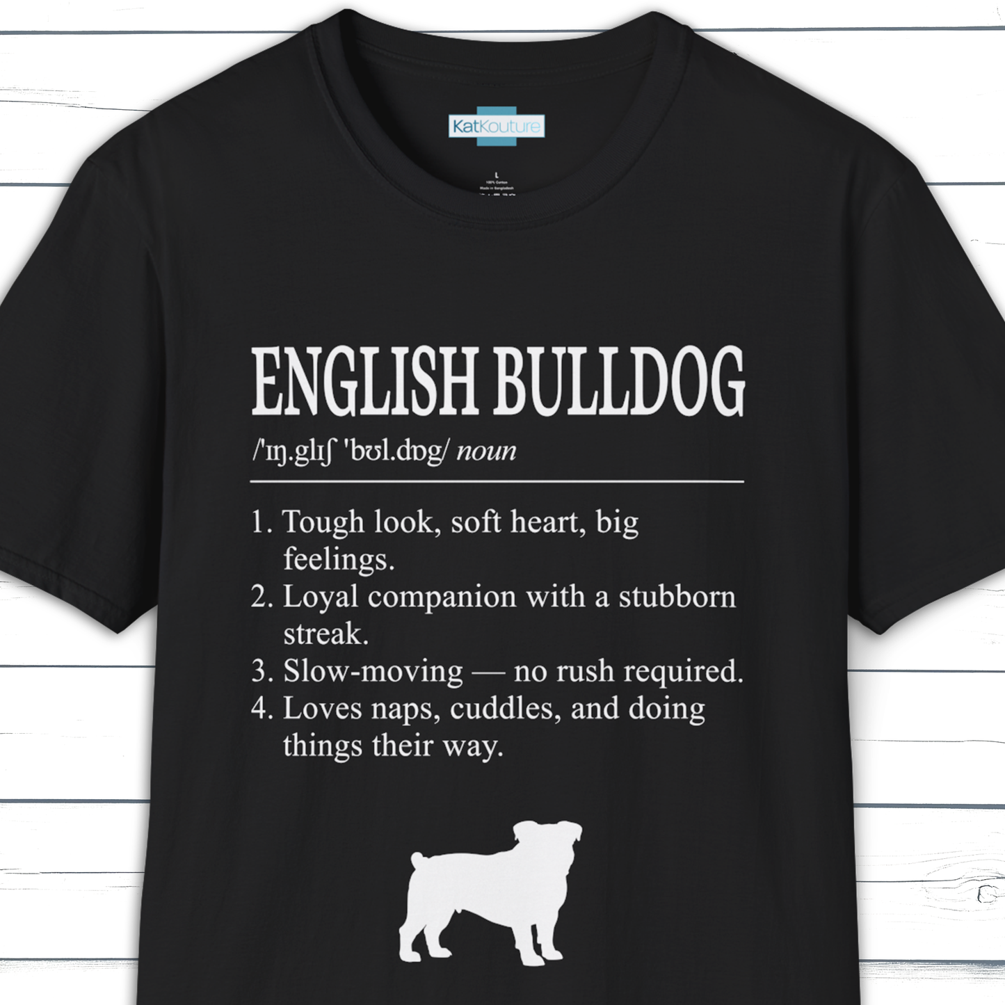 English Bulldog Definition T-Shirt Dictionary Dogs Collection