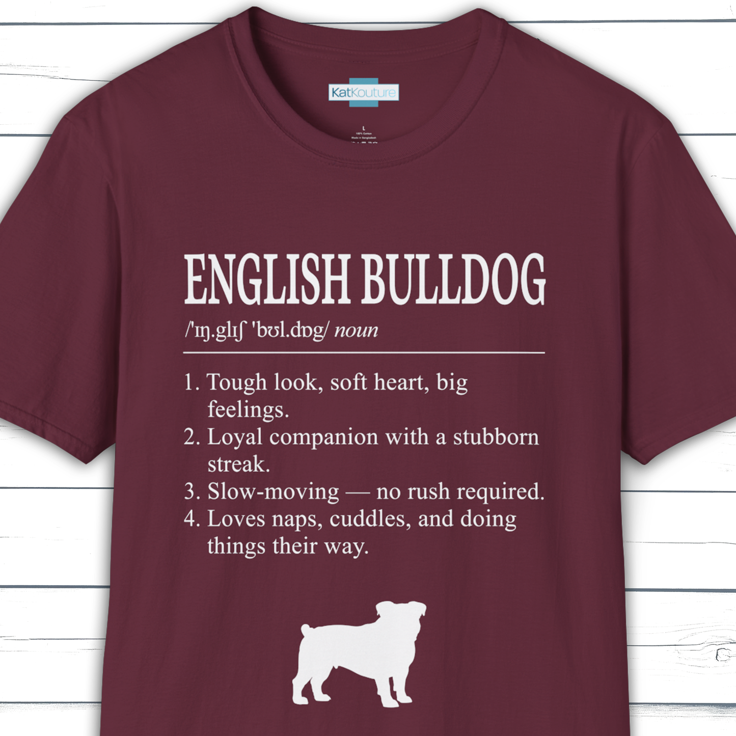 English Bulldog Definition T-Shirt Dictionary Dogs Collection