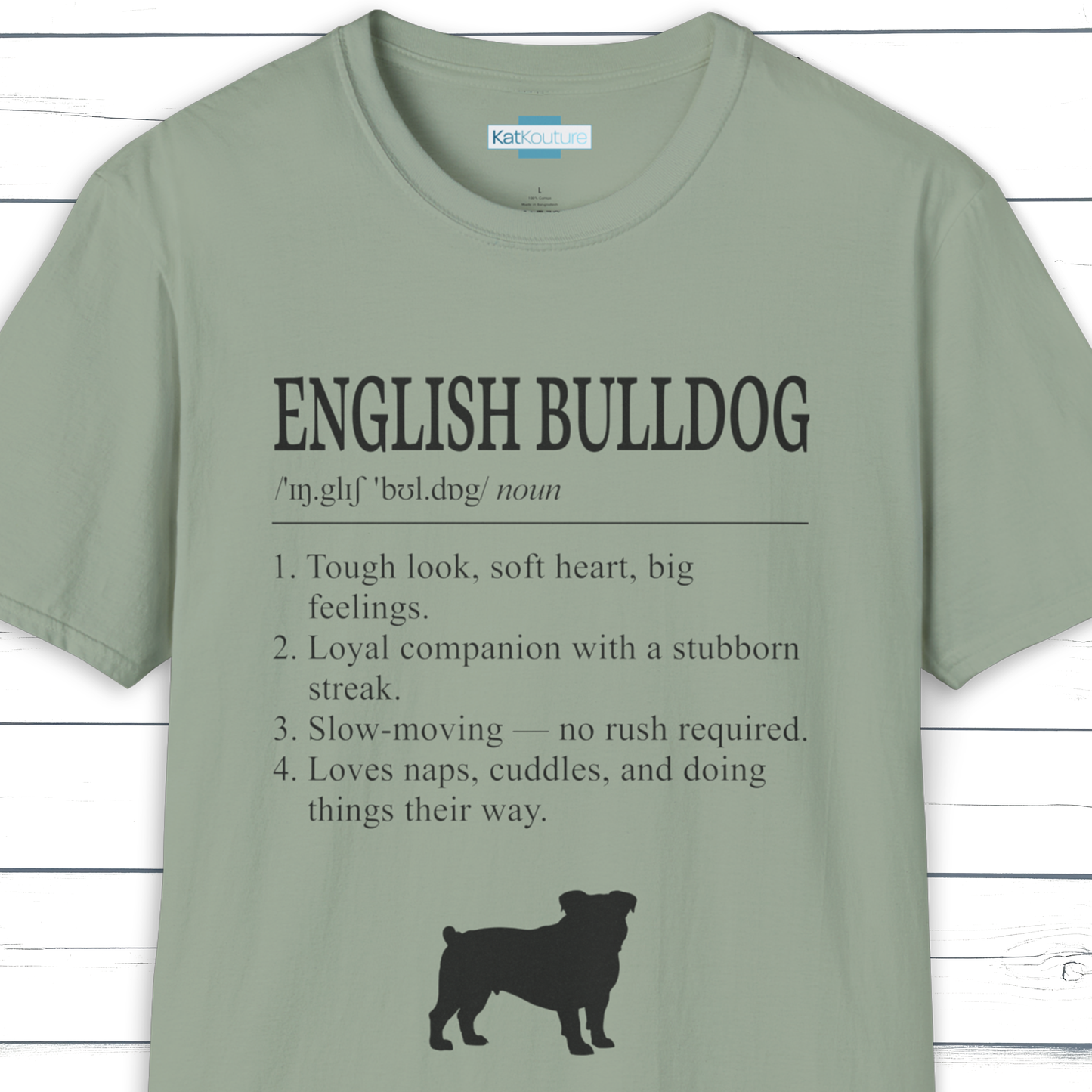 English Bulldog Definition T-Shirt Dictionary Dogs Collection