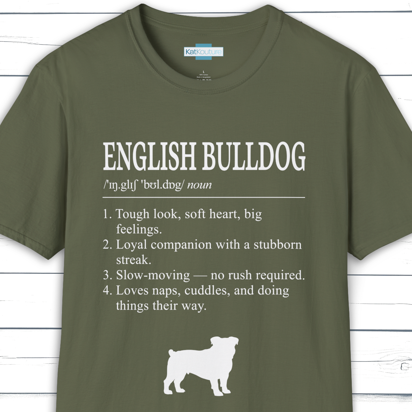 English Bulldog Definition T-Shirt Dictionary Dogs Collection