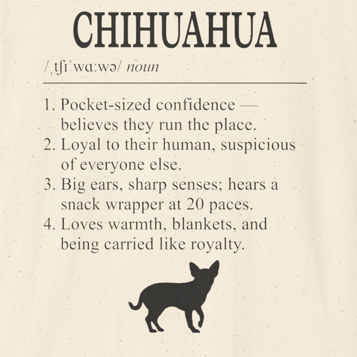 Chihuahua Definition T-Shirt Dictionary Dogs Collection