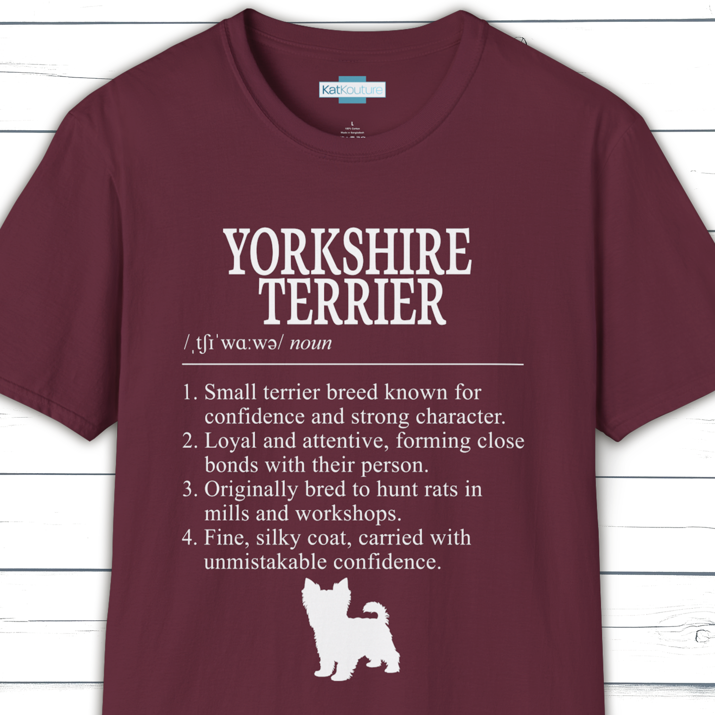 Yorkshire Terrier Definition T-Shirt Dictionary Dogs Collection