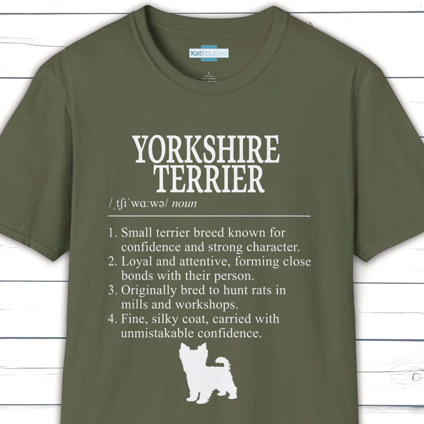 Yorkshire Terrier Definition T-Shirt Dictionary Dogs Collection