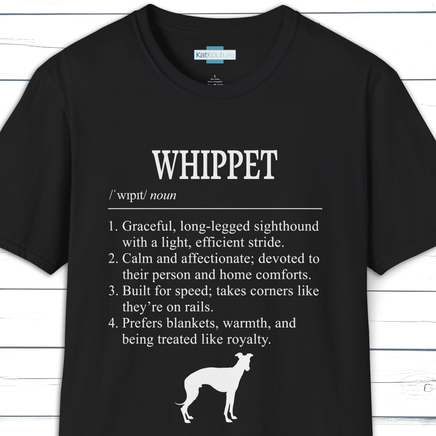 Whippet Definition T-Shirt Dictionary Dogs Collection