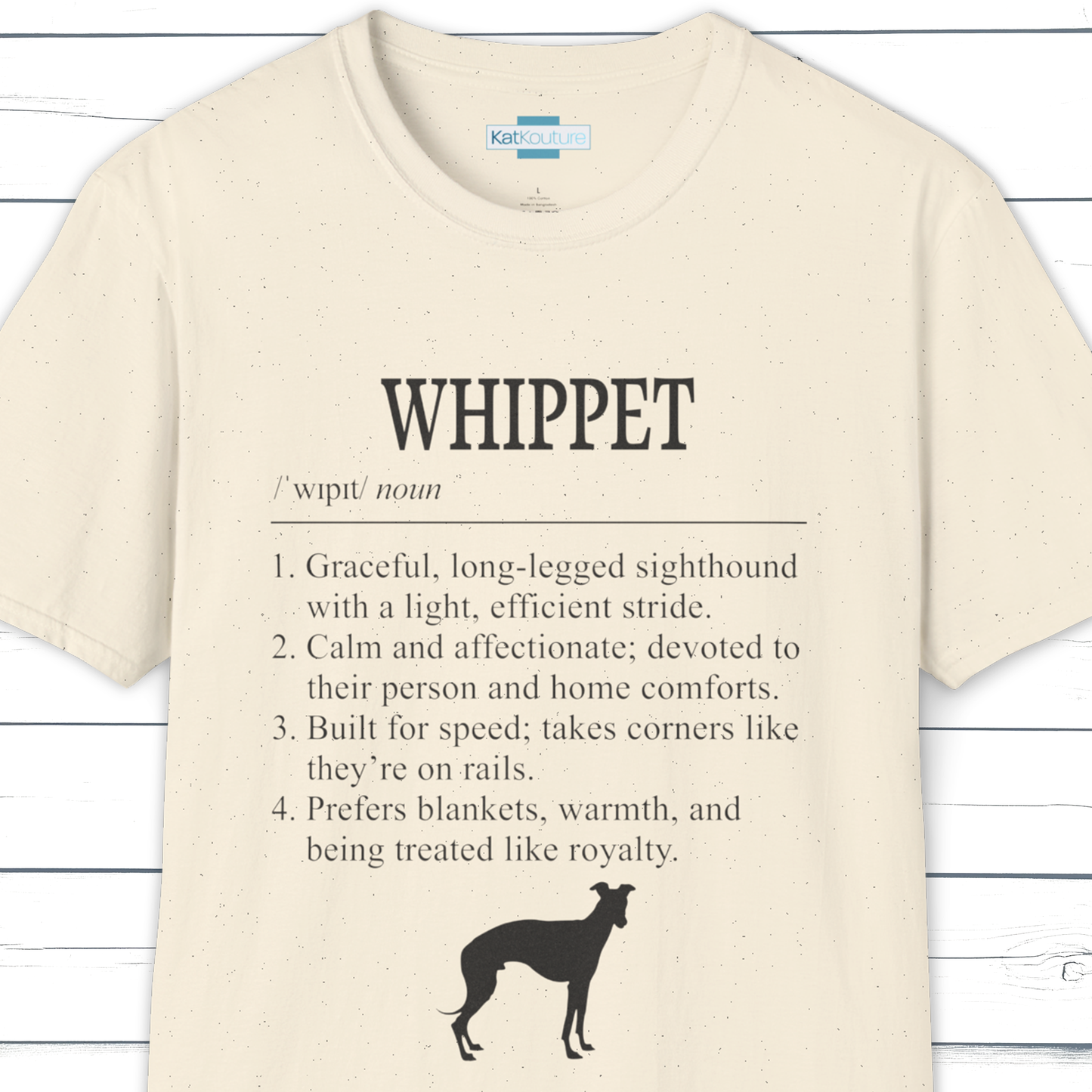 Whippet Definition T-Shirt Dictionary Dogs Collection